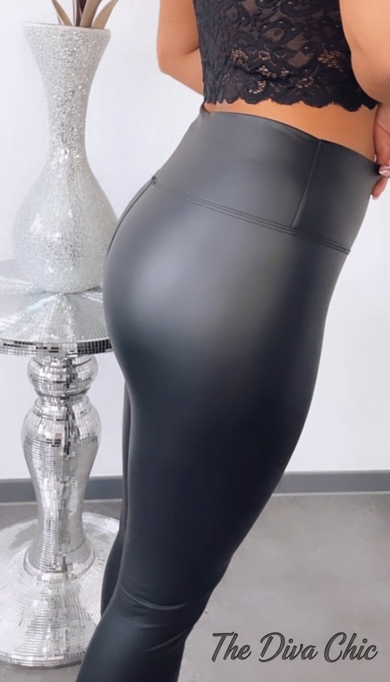 ESMERALDA | Legging Simili Cuir Taille Haute